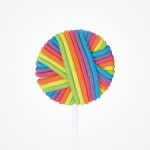 Hair Tie Lollipop Rainbow Pk24